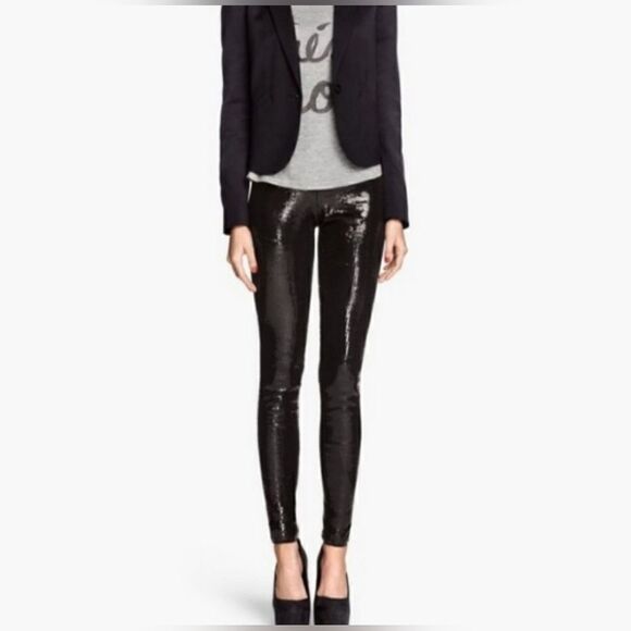 Alice +Olivia Sequined Jersey Leggings size Xs - Picture 1 of 9